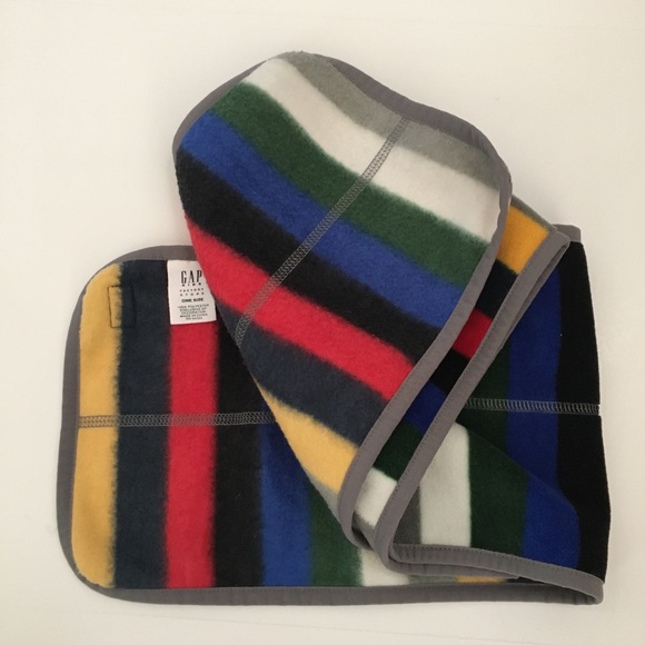 SOLD Gap Kids Scarf Warm Soft Fleece Wrap Striped - Picture 4 of 7